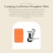 Fornuis a Gas Portatile Leggero - Fornuis a Gas per Campeggio - Mini Fornuis a Gas - Fornuis Esterno - Ideale per Picnic/ Escursioni - Progettazione Compatta - Fornuis da Campeggio
