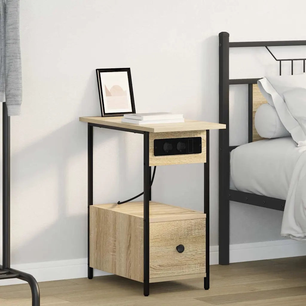 Armadio da Notte con cassetto Rovere Sonoma 60 x 30 x 61 cm 859596