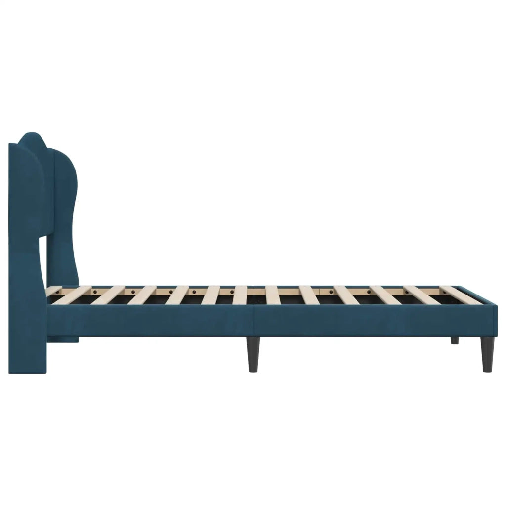Struttura del letto con testiera Blu 90 x 200 cm Velluto 42027898