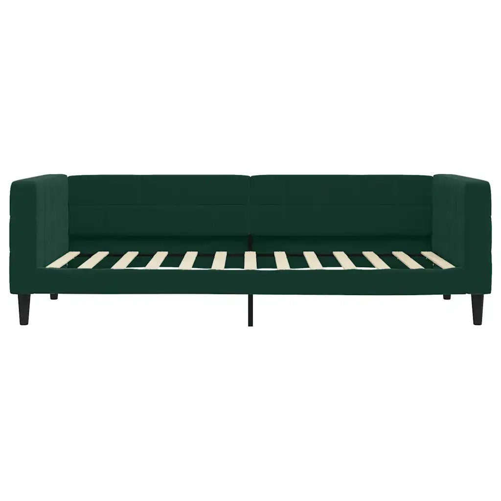 Divano Letto con Letto Estraibile Verde Scuro 90x200cm Velluto 3196693