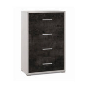 Mobile 4 Cassetti Kit Ossido Bianco cm 71x41x110h - Sarmog