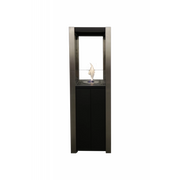 Biocamino pavimento Nevada Nero 1,5 kW – vetro frontale, altezza 120 cm, potenza decorativa – Tecno Air System