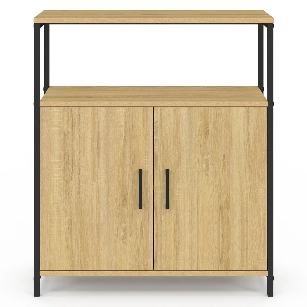 IDMarket - Credenza di design industriale DETROIT, 1 nicchia e 2 ante, 70 cm