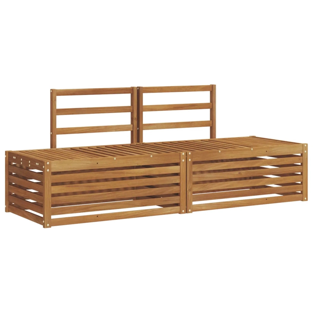Set di divani da esterno 2 Pezzo Naturale 182,5 x 63 x 73 cm