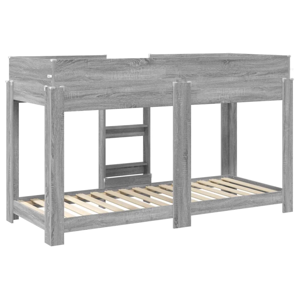 Letto a Castello per Bambini Grigio Sonoma 75 x 190 cm 3410544