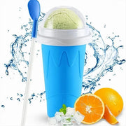 Trade Shop - Tazza 300 Ml Da Spremere Gelatiera Surgelata In Silicone Granite Frullati Frappè -