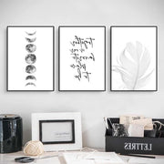 Set di 3 poster canvas foto wandschilderij woonkamer slaapkamer 21 x 30 cm.