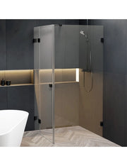 SCANDIC NXT 203 RIHO 120x90 x200cm Box Doccia Angolo Retto con Cerniera Nera