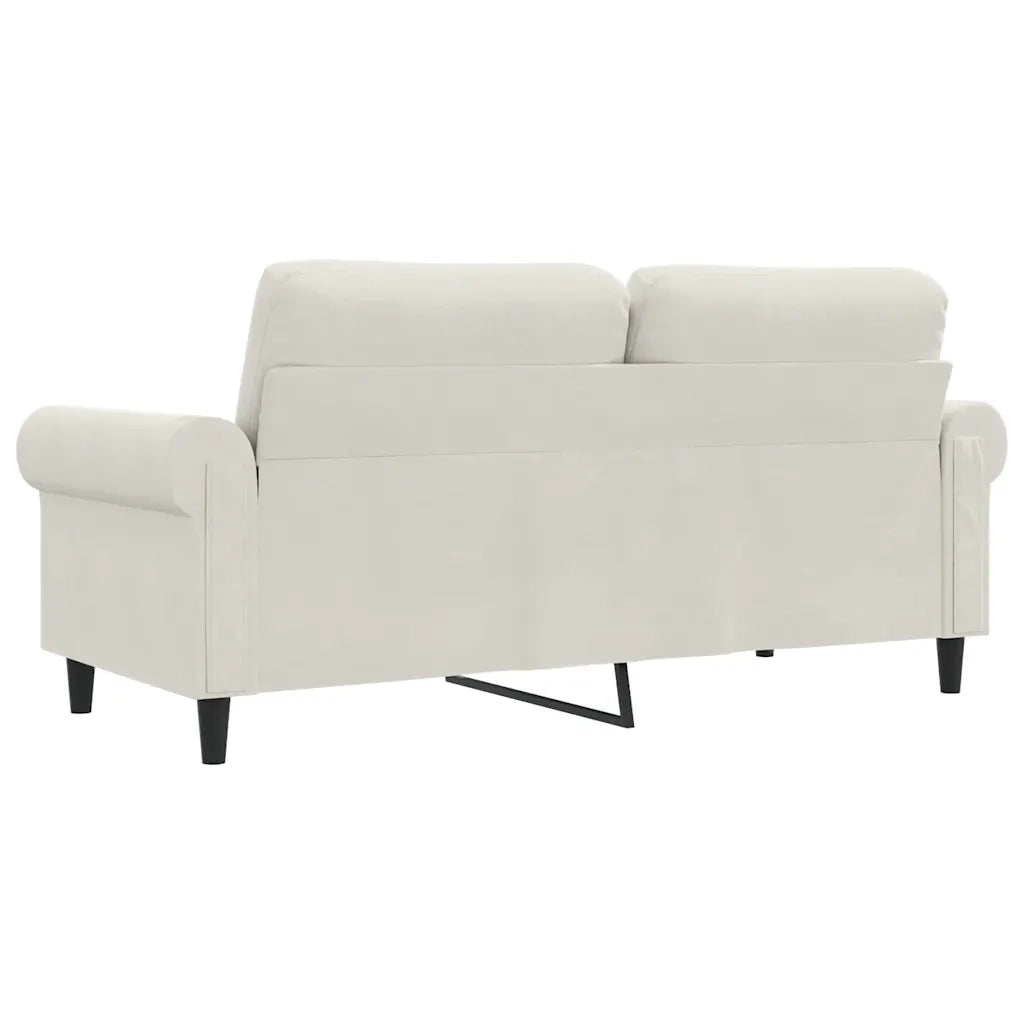 Divano | Divano da soggiorno | Sofa a 2 Posti crema 140 cm in Velluto