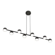 Lampada a sospensione Megara in acciaio nero opaco