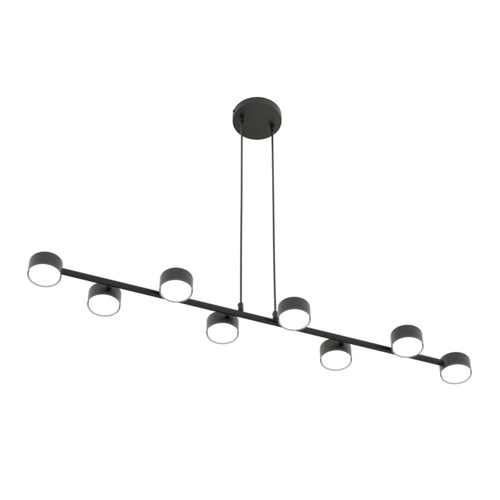 Lampada a sospensione Megara in acciaio nero opaco