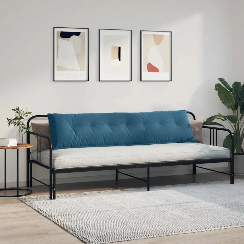 Cuscino per Schiena Blu 200 x 50 cm Tessuto in Cords 42014975