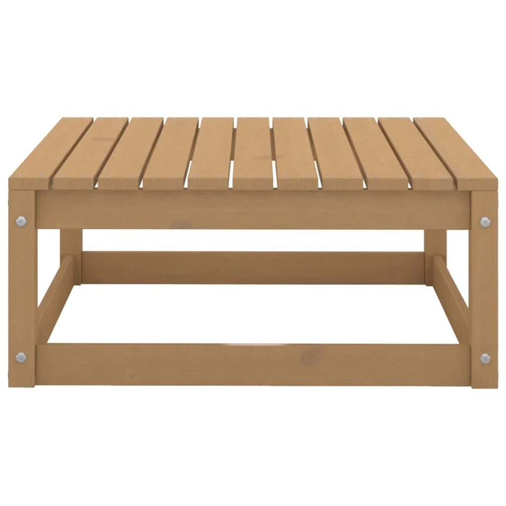 Poggiapiedi da giardino 70x70x30cm in legno massello di pino color miele 02_0014946