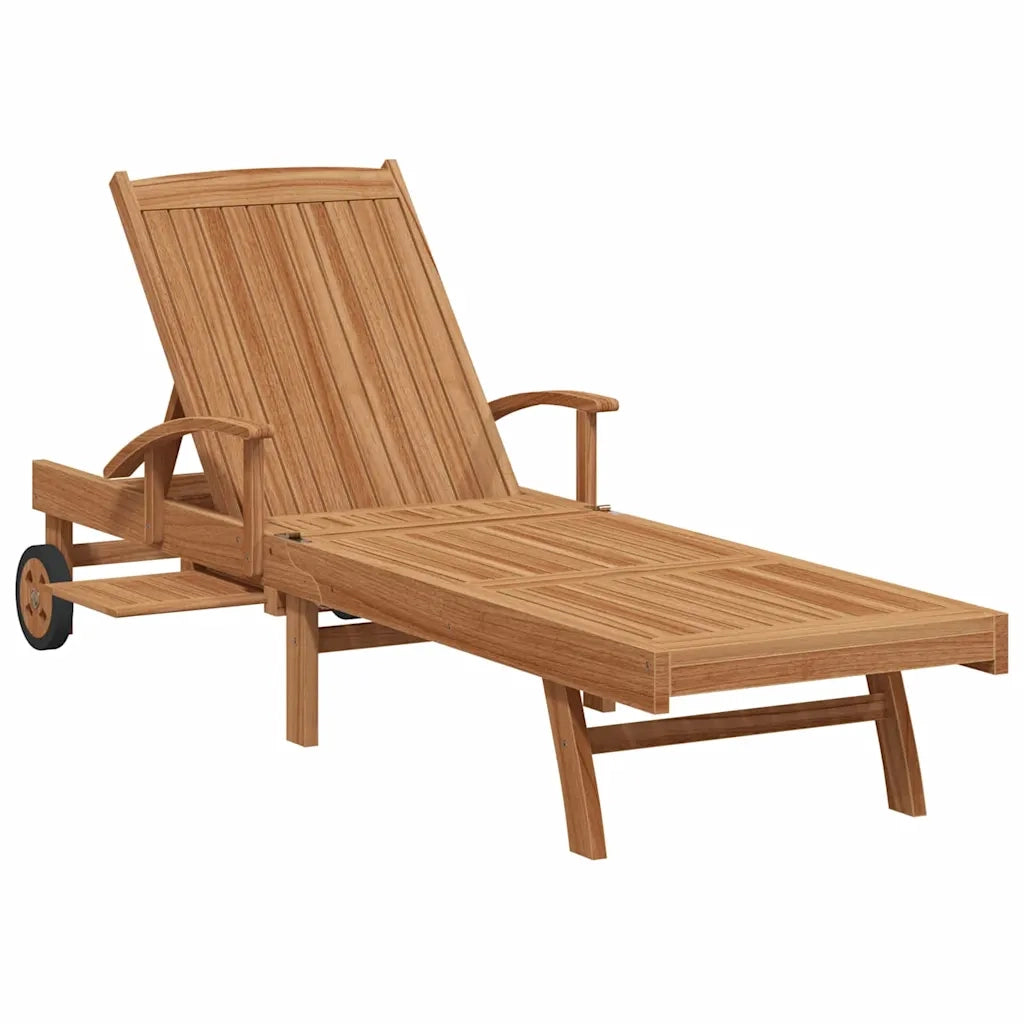 Lettino Prendisole | Sdraio da giardino | Lettino da sole con cuscino Marrone 195 x 59 x 78,5 cm