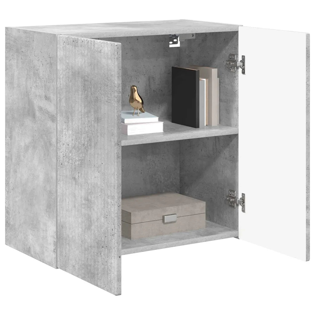 Mobile TV da parete Grigio cemento 59,5 x 31 x 60 cm