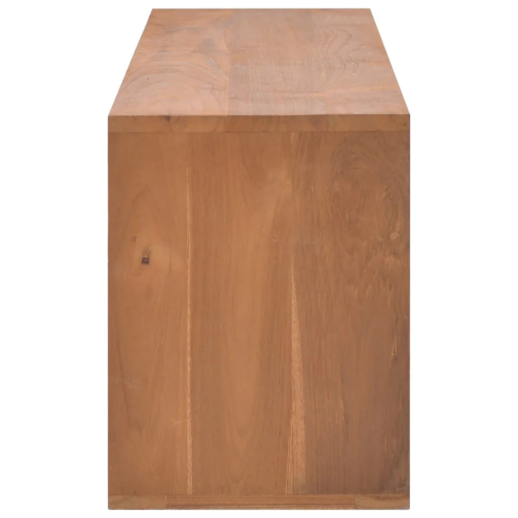 Mobile TV multimediale scaffale per televisione televisione buffet sala da pranzo soggiorno camera da letto 110 x 30 x 40 cm legno massello di teak marrone 02_0025725