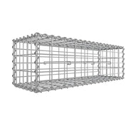 Gabbione in metallo a maglie fini 5 x 10 cm acciaio zincato antiruggine 100 x 90 x 30 cm divisorio per parete decorazione da giardino 12_0003714