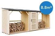 TIMBELA M986 Legnaia Doppia con Ripostiglio 6,49 m²