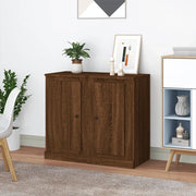 Credenze 2pz Rovere Marrone 37,5x35,5x67,5 cm Legno Multistrato