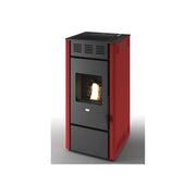 Punto Fuoco 9801770 Stufa a pellet Martina-14 12 kW volume 200-300 mc con telecomando scarico posteriore 80 mm (46x52x98 cm) colore Rosso