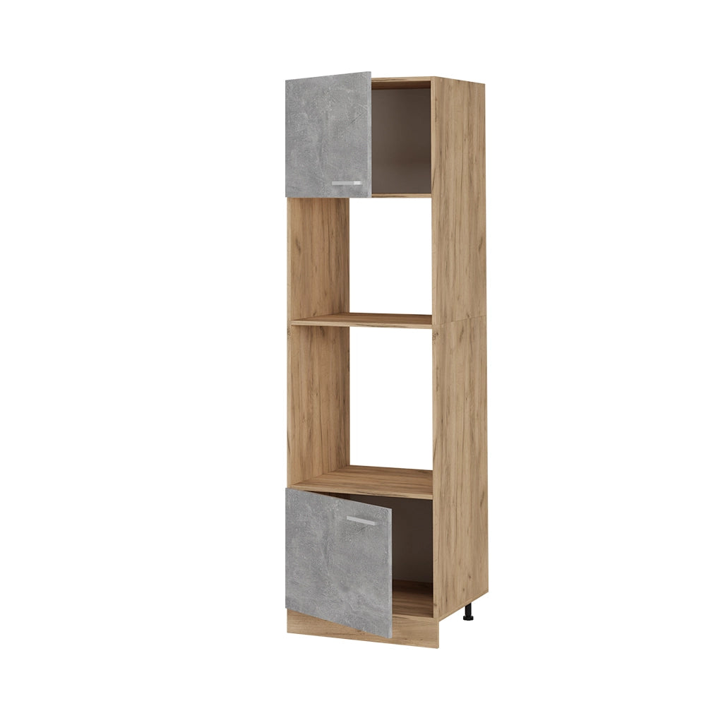 Mobile cucina microonde R-Line Calcestruzzo/Rovere dorato 60 cm Vicco