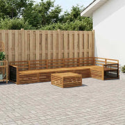 Set di divani da esterno 7 pz Naturale Legno di Acacia Massello 3383442