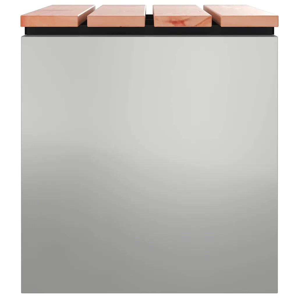 Panchina da giardino Argento 60 x 40 x 43 cm Acciaio zincato 874896