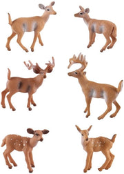 Figurine di animali da giardino 6 pezzi - Witstaartherten realistici - Animali da bosco - Giocattoli educativi - Decorazioni per feste - Materiali di sicurezza - Giocattoli animali