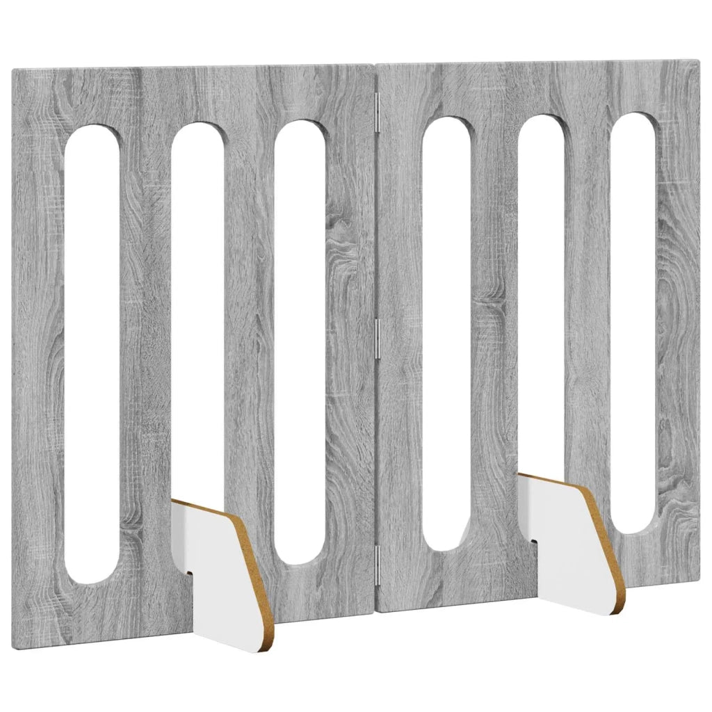 Recinto pieghevole per animali 2 pcs Sonoma grigia