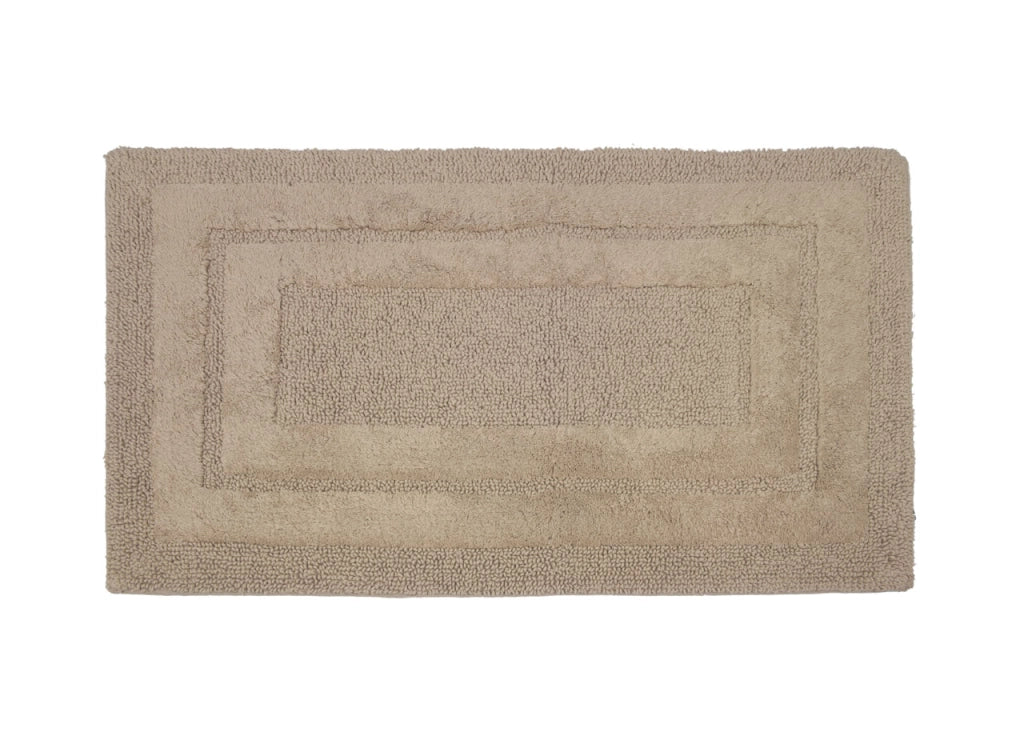 Tappeto Casa Bagno Cotone Spugna Morbida Tinta Unita Antiscivolo Sirio Lino - 55x100 - Lino