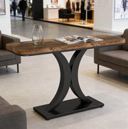 Tavolo consolle industriale 100 x 29,5 cm in marrone rustico e nero