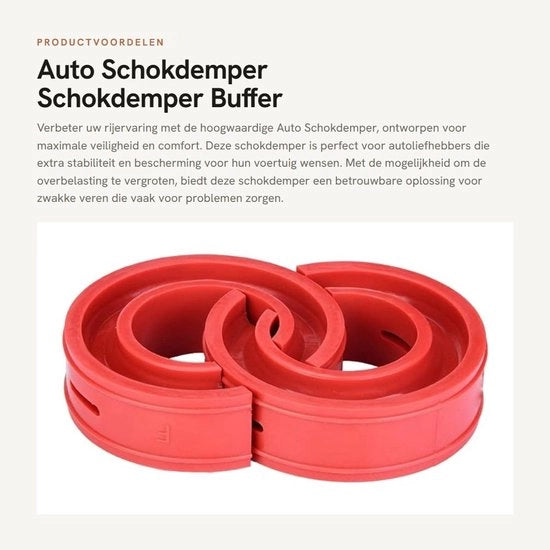 Ammortizzatore di Shock per Auto - Migliora la Sicurezza - TPE Buffer - Facile da Installare - Migliora la Stabilità - Alza il Chassis di 0,2-0,3 cm - Ammortizzatore di Shock