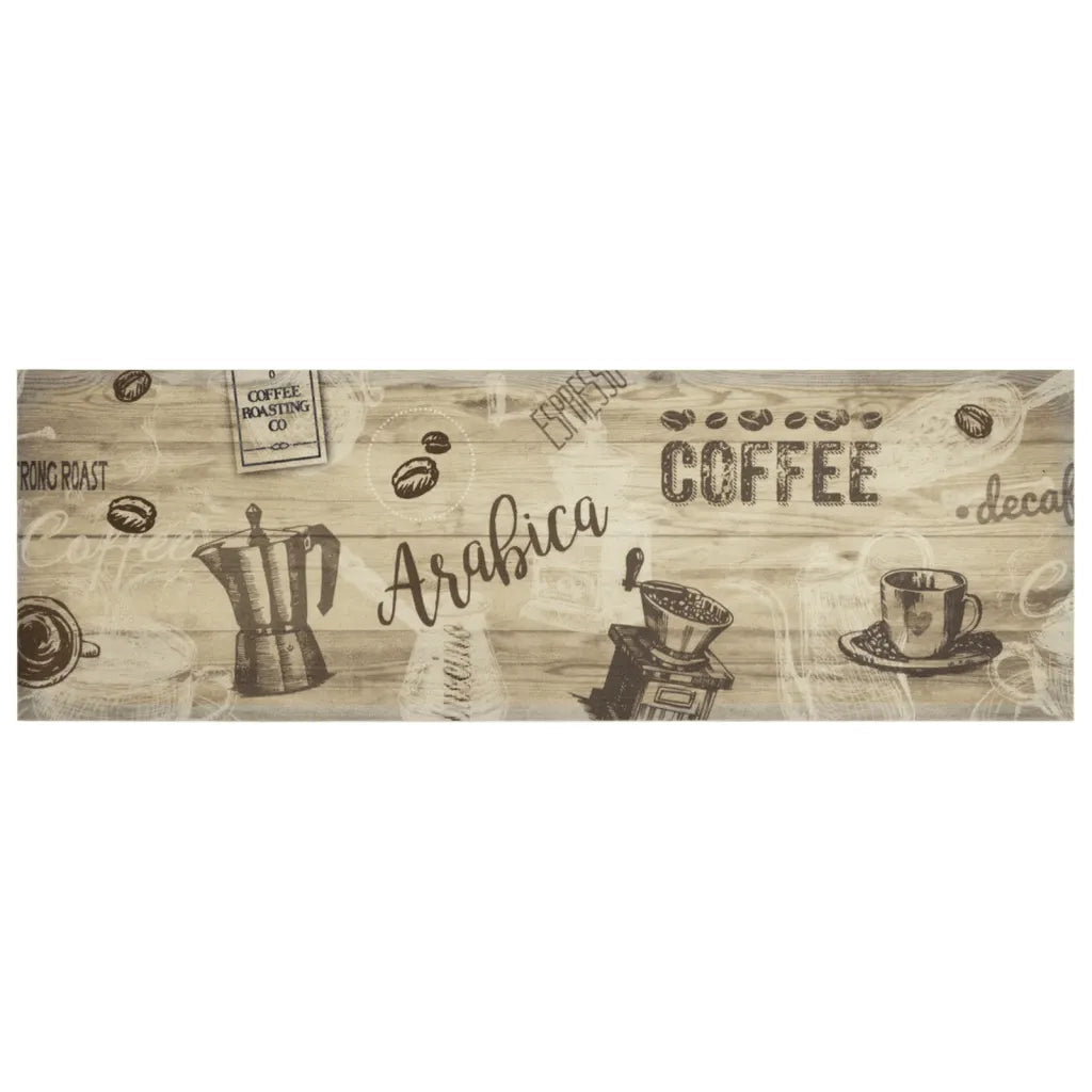 Tappeto da Cucina Lavabile Marrone CaffÃ¨ 60x180 cm in Vellutocod mxl 91039