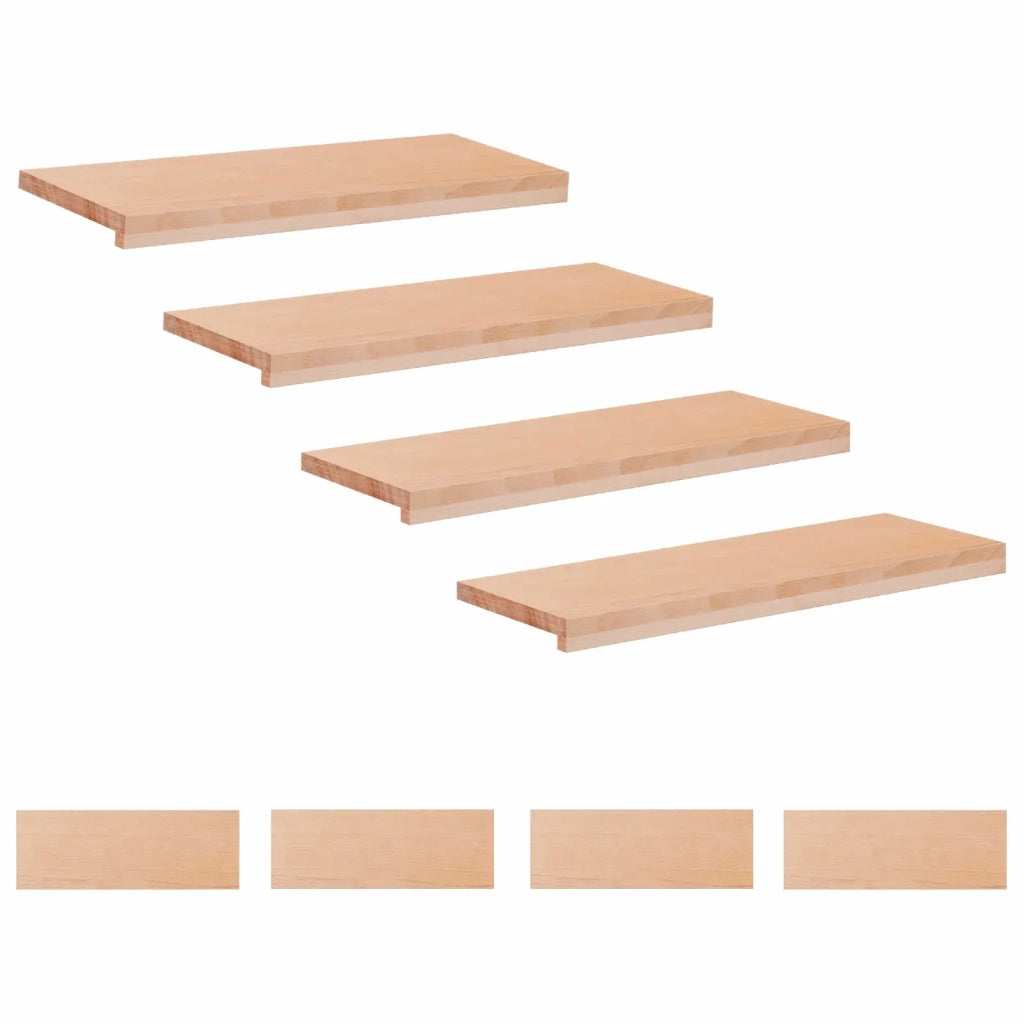 Tappeti per scale 8 pz 80 x 30 x 2 cm Naturale 3446263