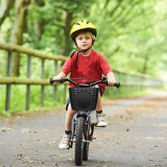 Portaoggetti per bicicletta - Portaoggetti anteriore - Tasca di stoccaggio - Resistente ai shock - Duraturo - Installazione semplice con 2 cinture di fissaggio - Portaoggetti per bicicletta