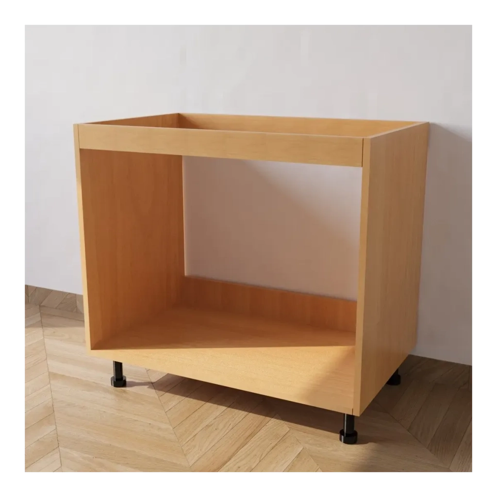 Base da lavello da incasso con Le Seguenti Misure l=80 cm p=55,5 cm h=72 cm Colore Faggio con spedizione in Kit Compreso di Ante