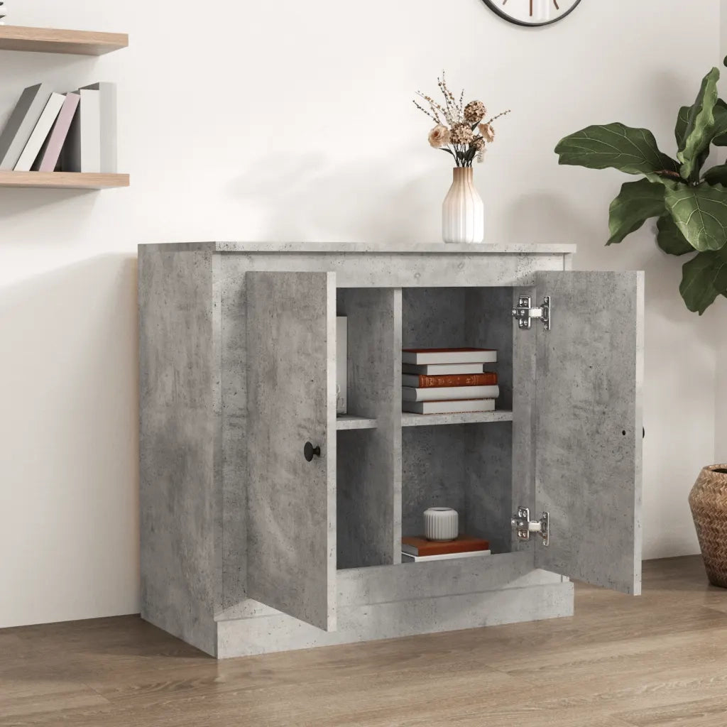 Credenza | Madia | Buffet da pranzo | Armadio da pranzo Grigio Cemento 70x35,5x67,5 cm in Legno Multistrato