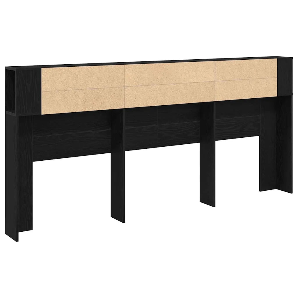 Testata del letto Rovere Nero 220 x 18,5 x 102,5 cm 862092