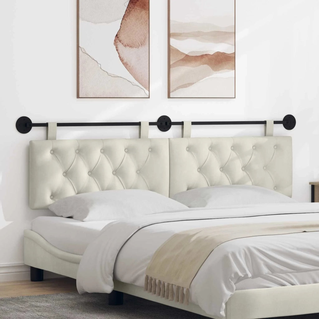 Testiera sospesa Con luce LED Crema Velluto 42032173