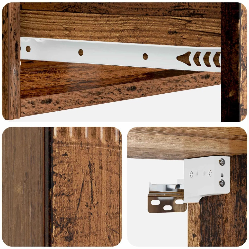 Tavolino da Parete Laterale Legno antico 59 x 34,5 x 17 cm 899003