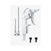 Trade Shop - Set 5 Pz. Pistola Per Aria Compressa Dg-10 Con Accessori Da Compressore Soffiaggio Beccuccio Lungo -