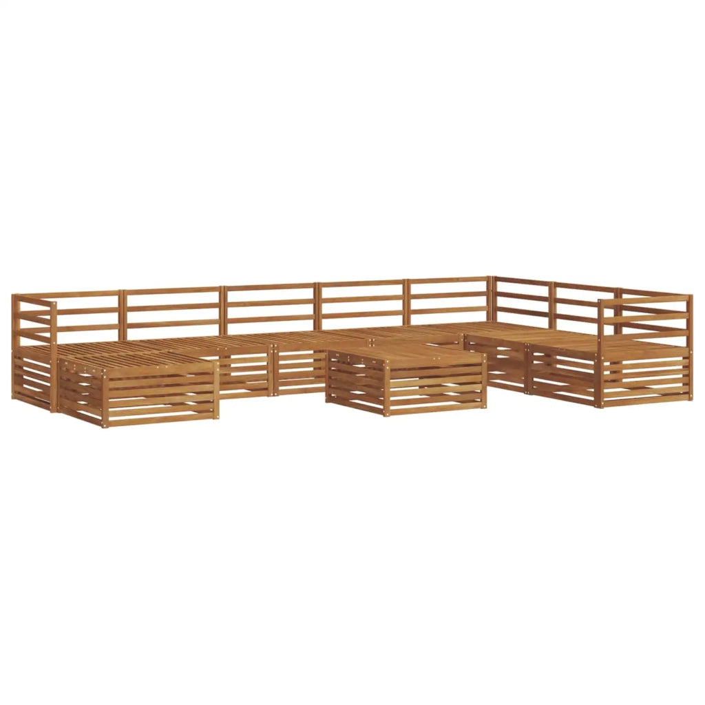 Set di divani da esterno 9 pcs Naturale