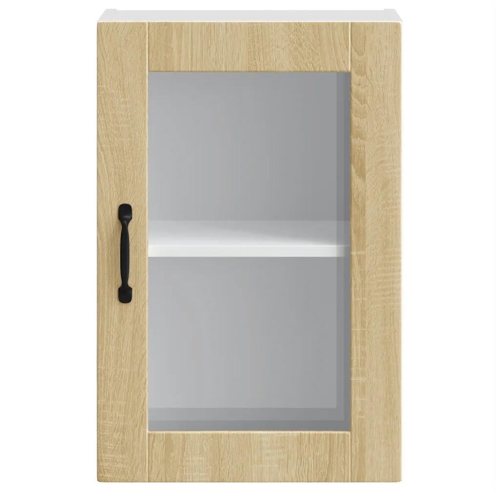Pensile da Cucina | Mobile da Cucina con Porta in Vetro Porto Rovere Sonoma
