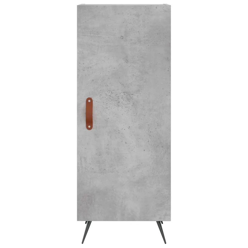 Credenza-Buffet-Armadio da cucina Grigio Cemento 34,5x34x180 cm in Legno Multistrato 838587