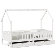 Giroletto per Bambini | Letto Infantile | Lettino con Cassetti 90x190cm Legno Massello Pino
