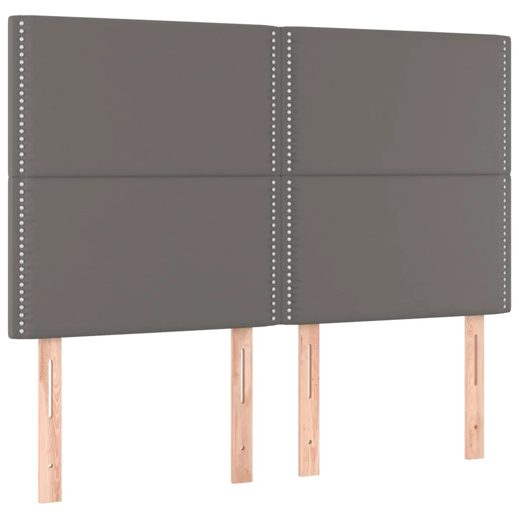 Giroletto Molle con Materasso e LED Grigio 140x190cm Similpelle 3135883