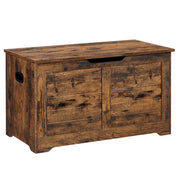 Cassapanca portaoggetti da interno scarpiera pouf panca portaoggetti per bambini con cerniere di sicurezza stile moderno 100 x 40 x 46 cm marrone 12_0005146