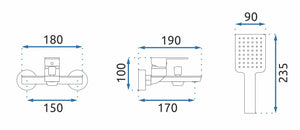 Rubinetto Da Vasca Rea Urban Black