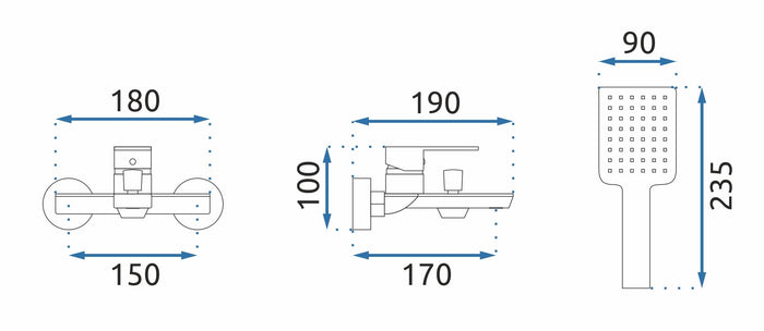 Rubinetto Da Vasca Rea Urban Black