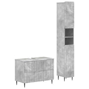 Set di Armadi da Bagno da 2 Pezzi ZWOLLE Grigio Cemento 3417516